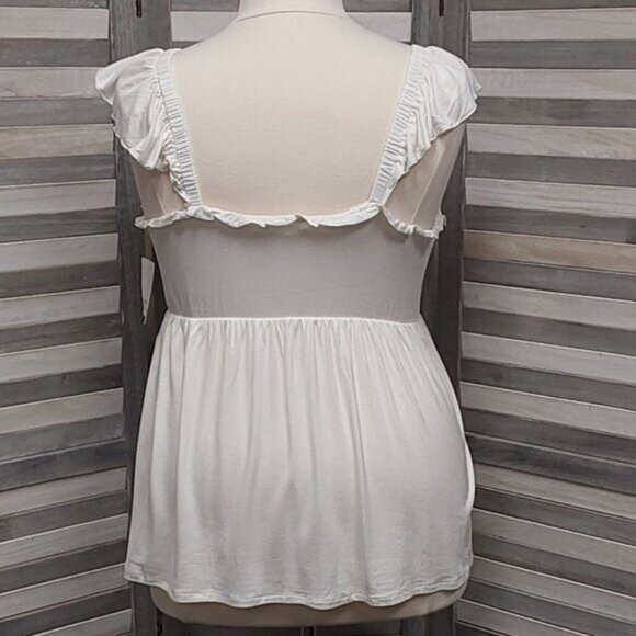 Ruffle Sleeve Tank | 89th + Madison | 1X - Picture 5 of 10